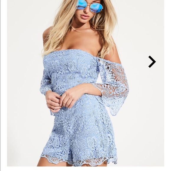 Guess Tops - Blue Lace Romper